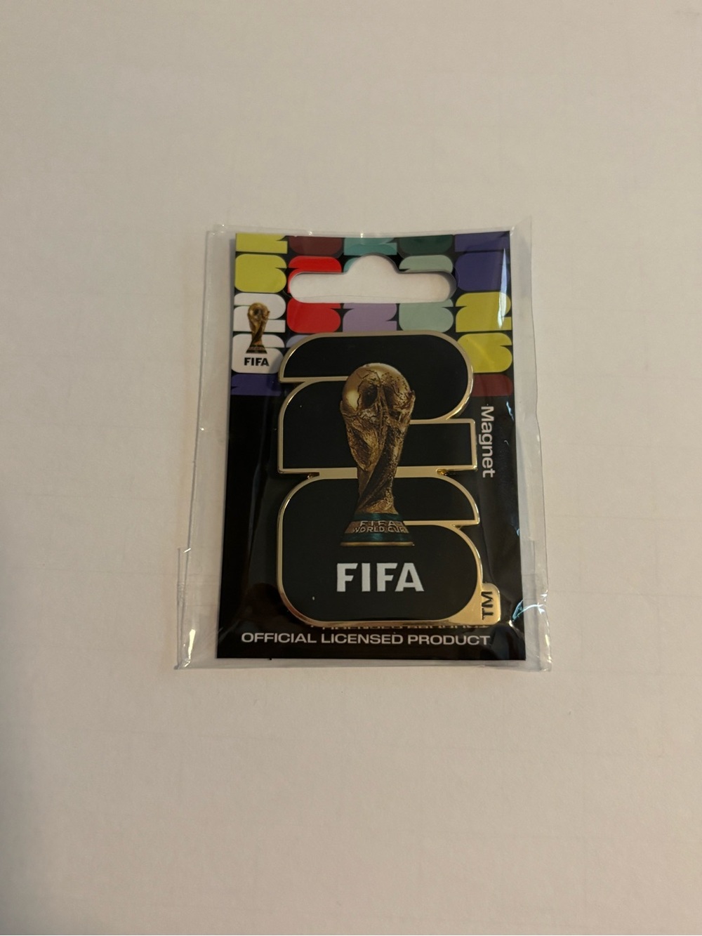 FIFA Gold Trophy Magnet - Black & Gold Fan Accessory